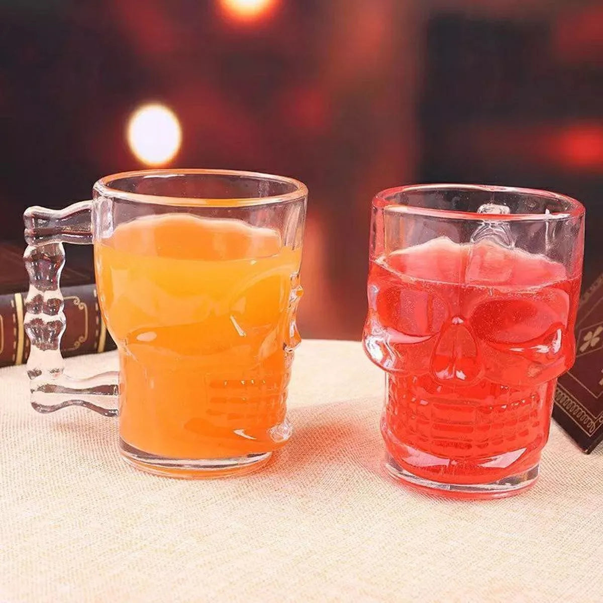 Set 6 Tarro Calavera Craneo Cervecero Michelada Grande 540ml