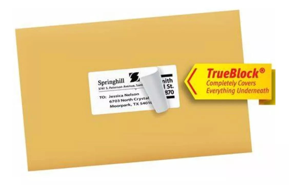 100 Etiquetas Adhesivas Blancas Avery Laser 5.1 X 10.2 Cm