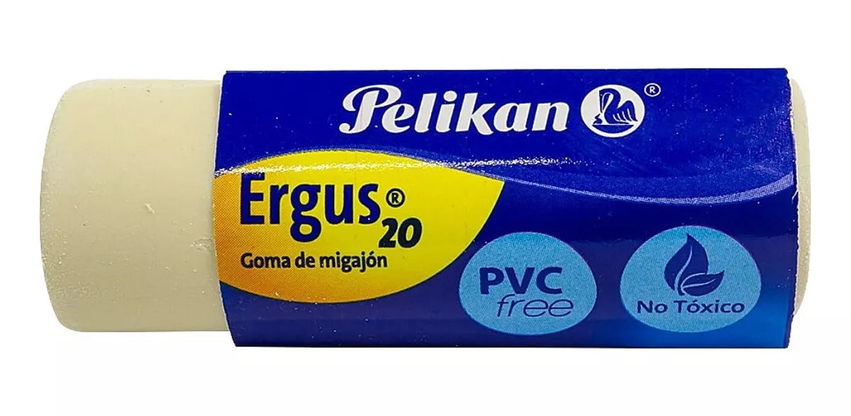 20 Goma Borrador Migajon Lápiz Escolar Pelikan Ergus20