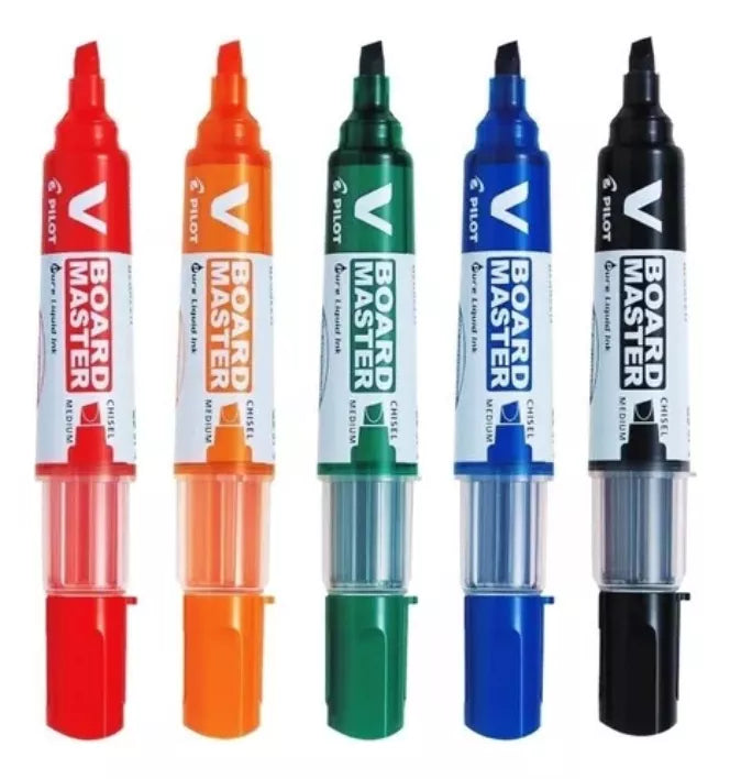 5 Marcadores Pizarrón Blanco Pilot V Board Master Recargable