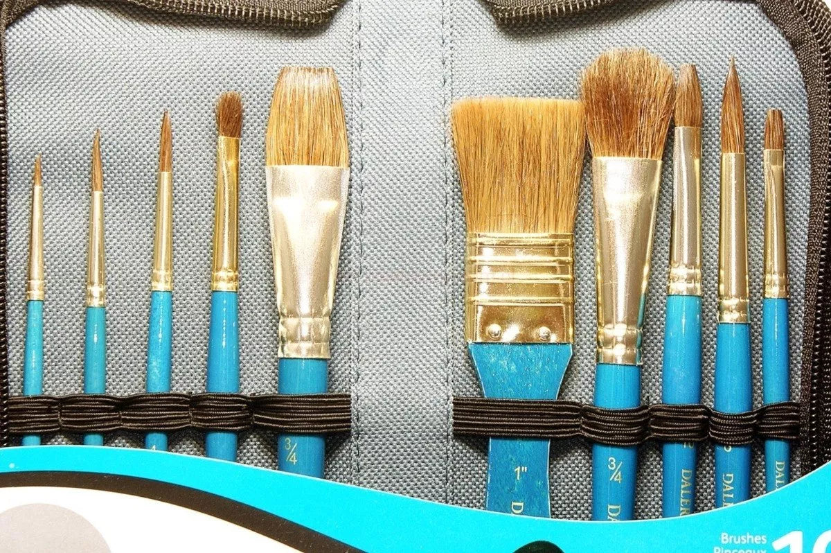 Pinceles Pelo Natural Daler Rowney Acuarela Oleo Acrílico 10 Piezas