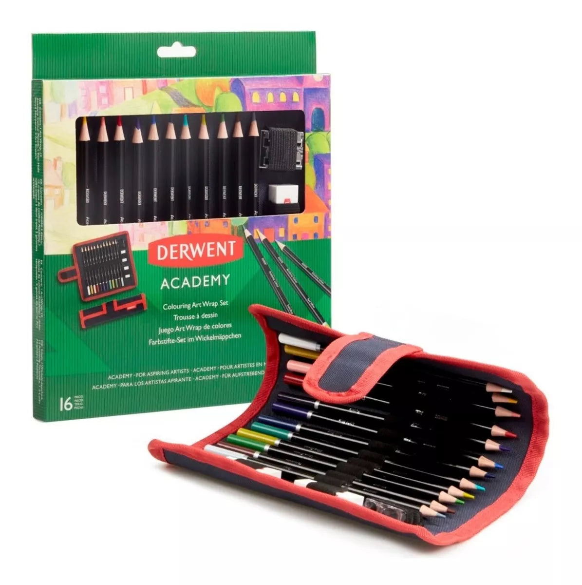 Lapices De Colores Derwent Academy Premier Estuche Tela