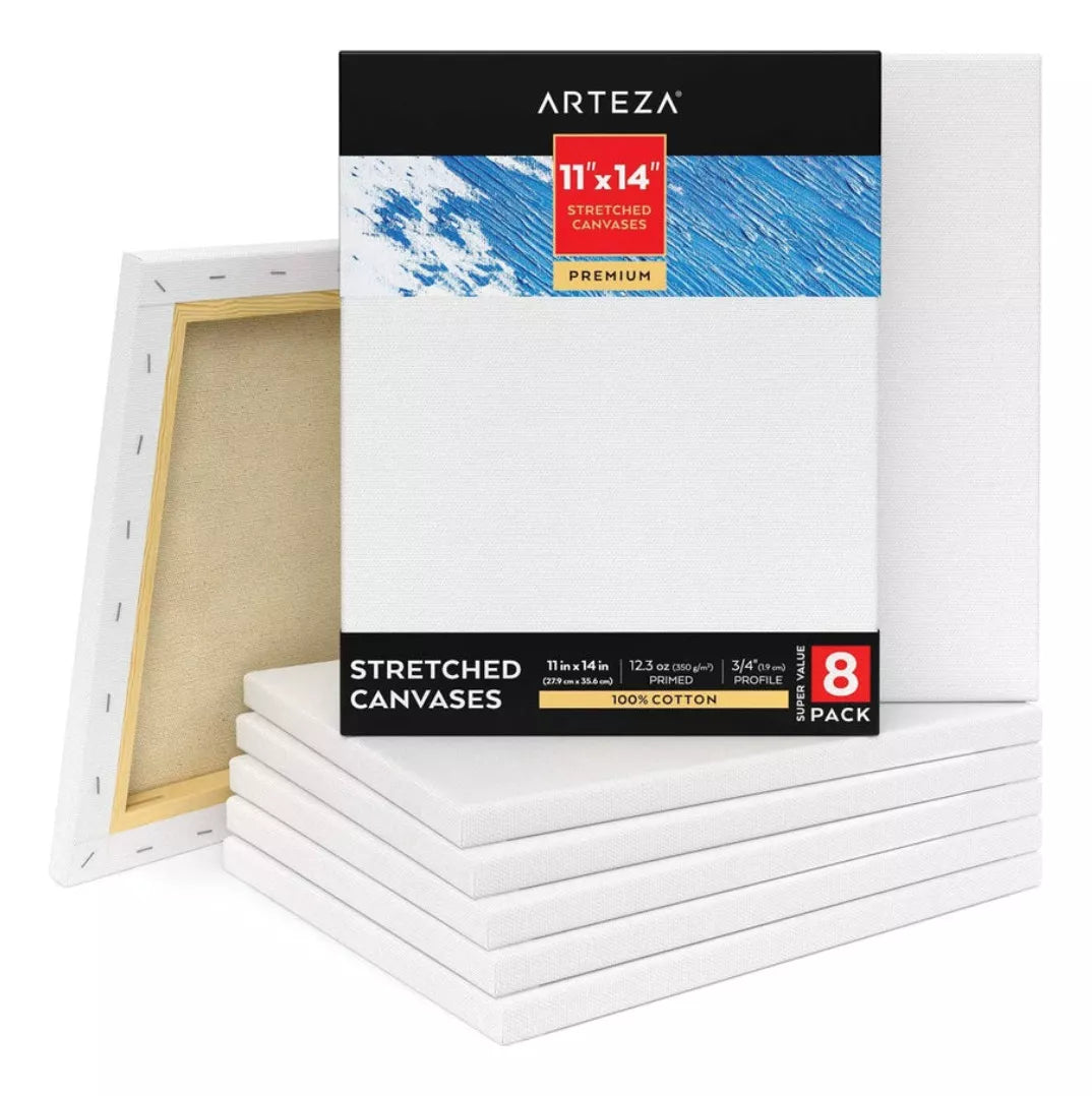8 Bastidores Premium Algodon 11 X 14 Pulgadas Arteza
