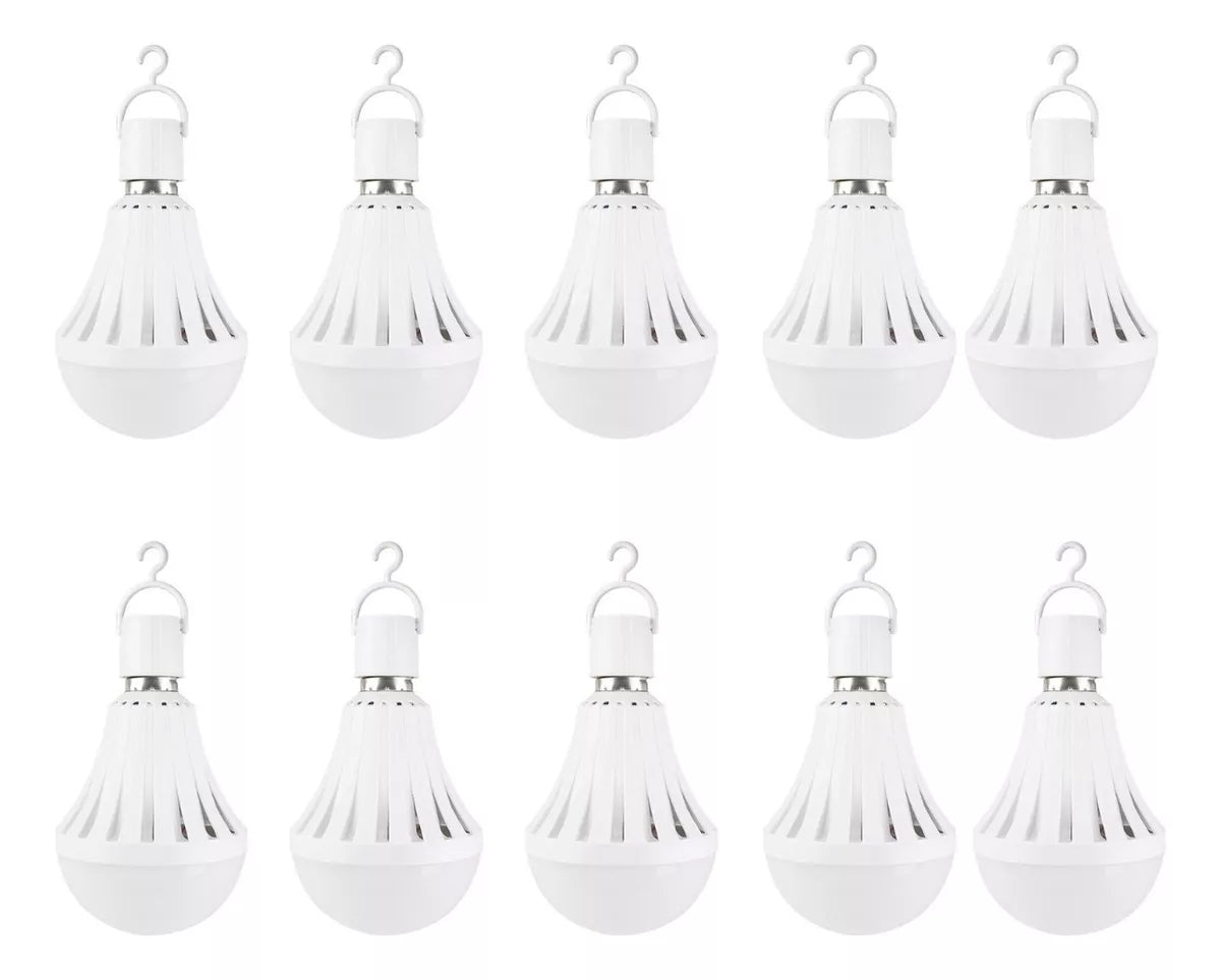 10 Pzs Foco Led Emergencia 9w Sanelec Luz Blanca 900 Lumen