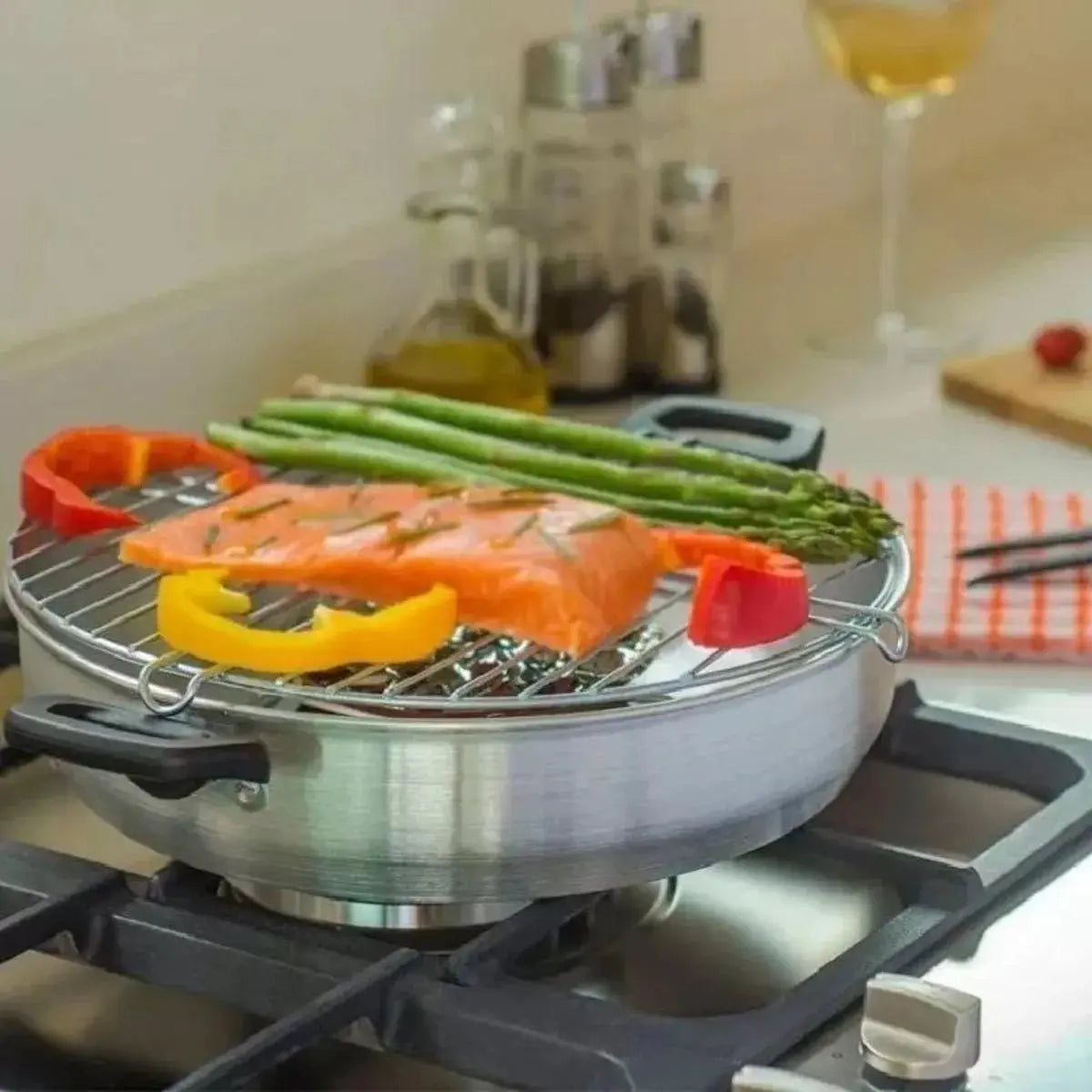 Practi Asador Alpro Sartén Estufa Portatil - Alpro - vista lateral