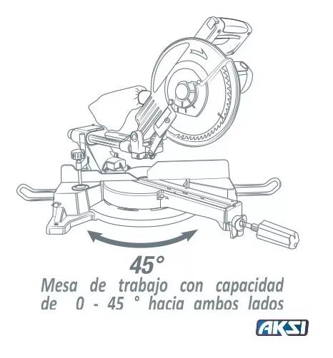 Sierra Inglete Aksi Telescopica 10in 1800w Corte Bisel