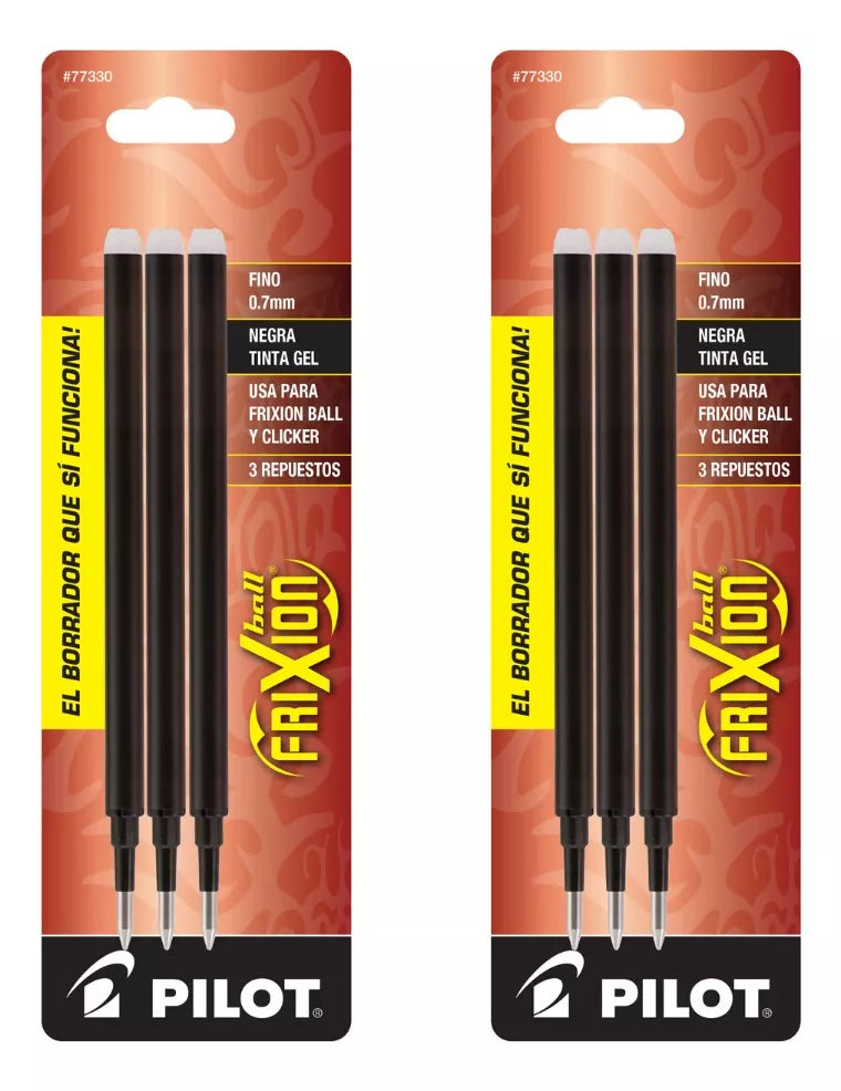 2 Paquetes Repuestos Pilot Frixion Tinta Borrable 6 Piezas