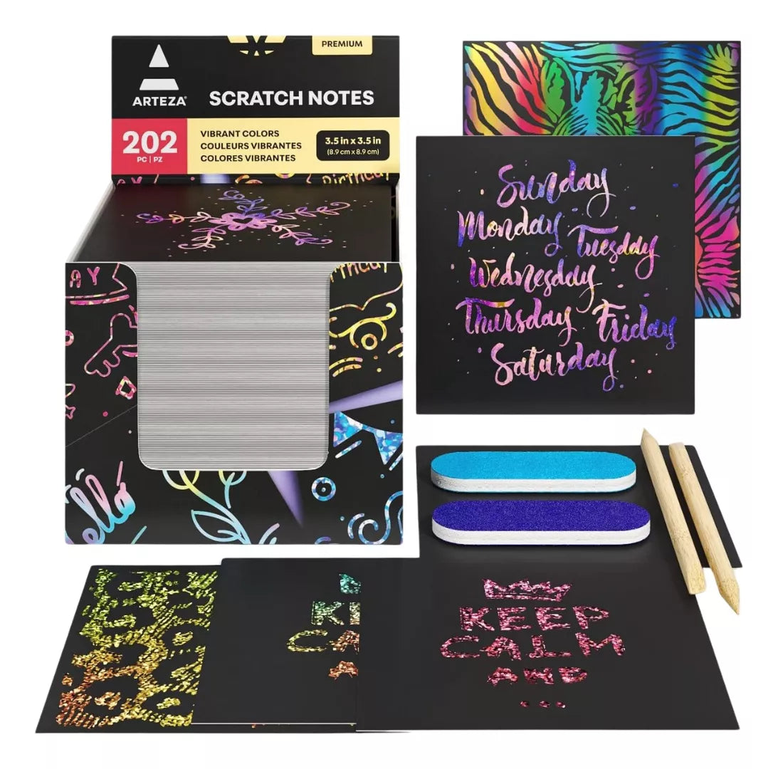 Notas 202 Holográficas/arcoíris Arteza (3.5 X 3.5 Pulgadas)