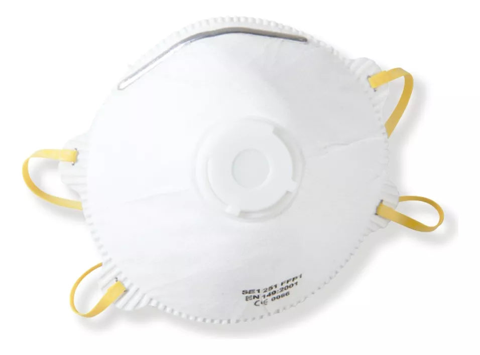 10 Pzs Mascarilla Blanca Valvula Cabel Cubre Boca Respirador