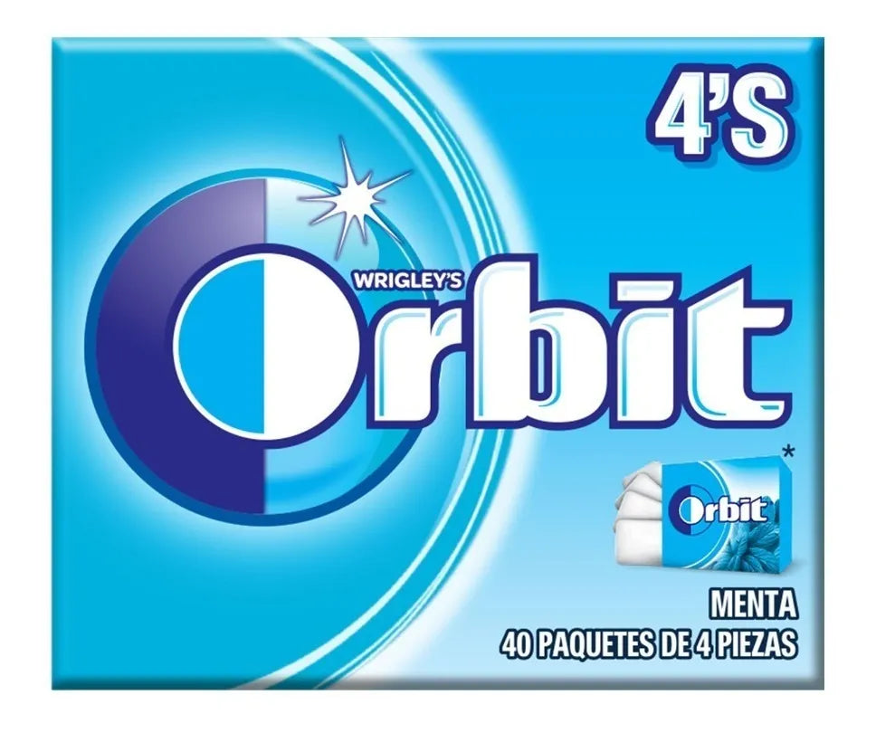 Orbit Menta Chicles de menta Sin Azúcar Caja 40 piezas