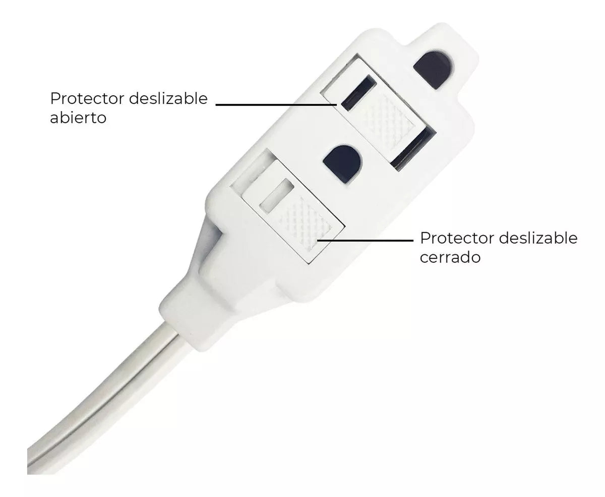 Extensión Con Apagador De Pie Con 3 Contactos Sanelec