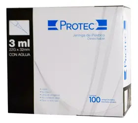 JERINGA PROTEC 3ML 22 G X 32MMCAJA C/100 PZAS