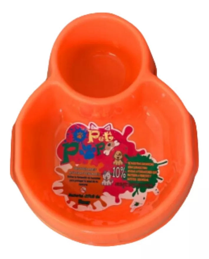 Plato Comida Perro Pet Pop Plastico Mascotas Comedero Mixto