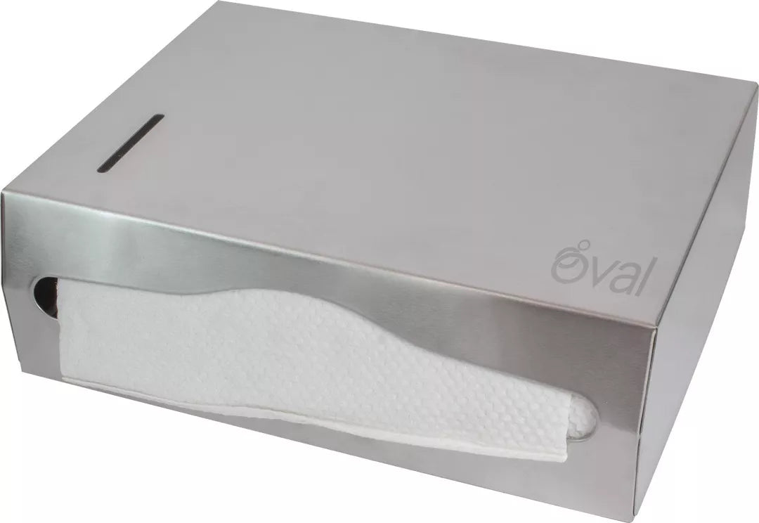 Despachador Toalla Interdoblada Oval Acero Inoxidable