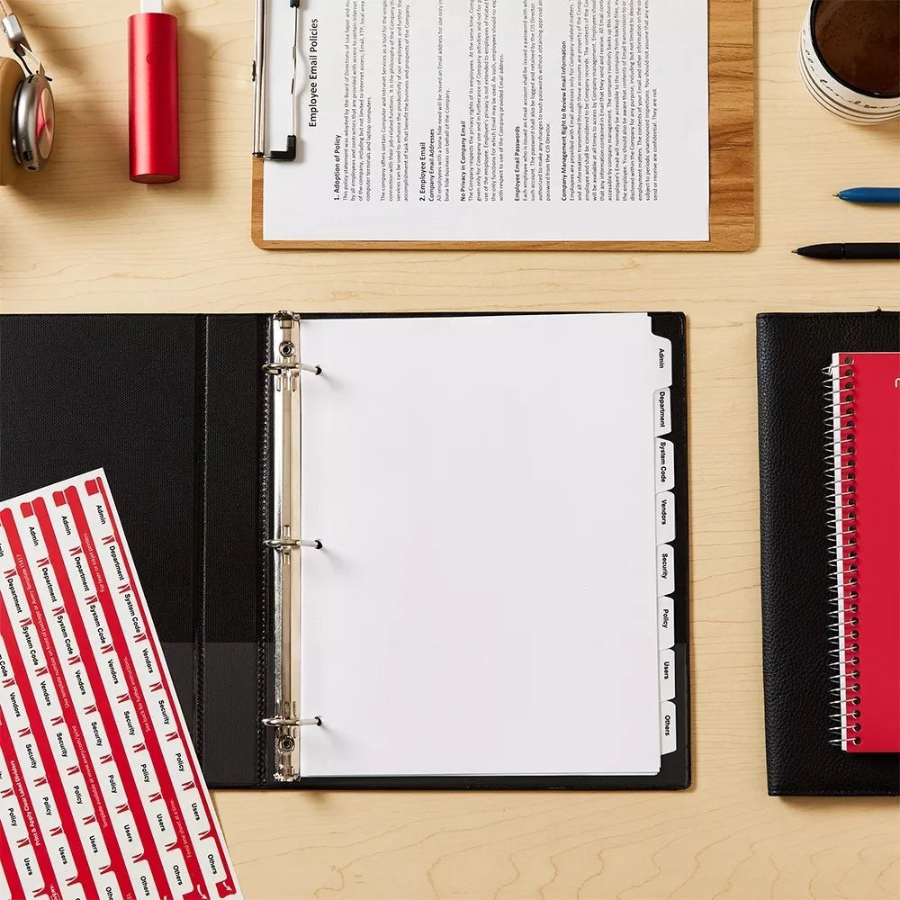 8 Separadores Avery Personalizable Transparentes Carpeta