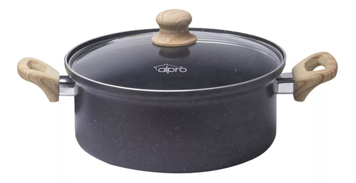 Batería 9 Pzs Alpro Roble Aluminio Nylon Antiadherente