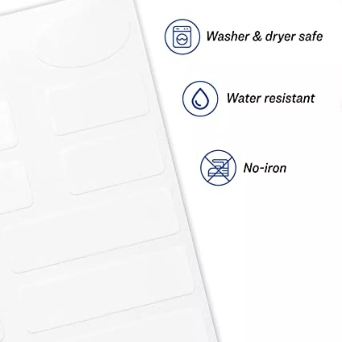 45 Etiqueta Blancas Avery Ropa Tela Formas Lavables