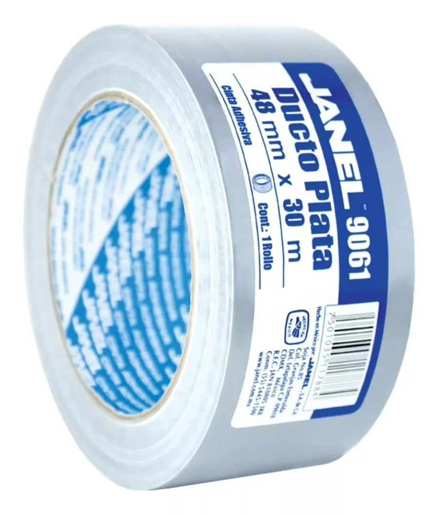 Cinta Adhesiva Ducto Plata Selladora 9061 48mm X 50m Janel