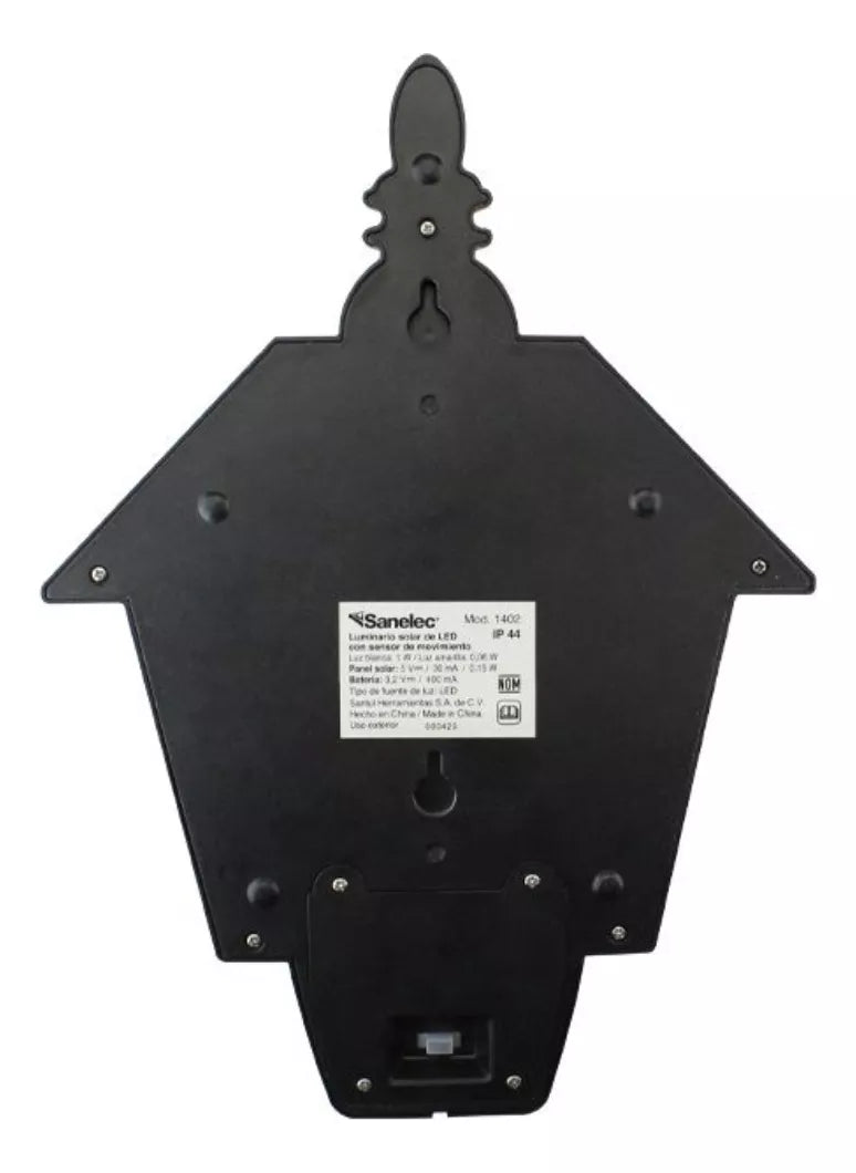 Lampara Farol Solar Pared Sanelec Luz Led Blanca/amarilla