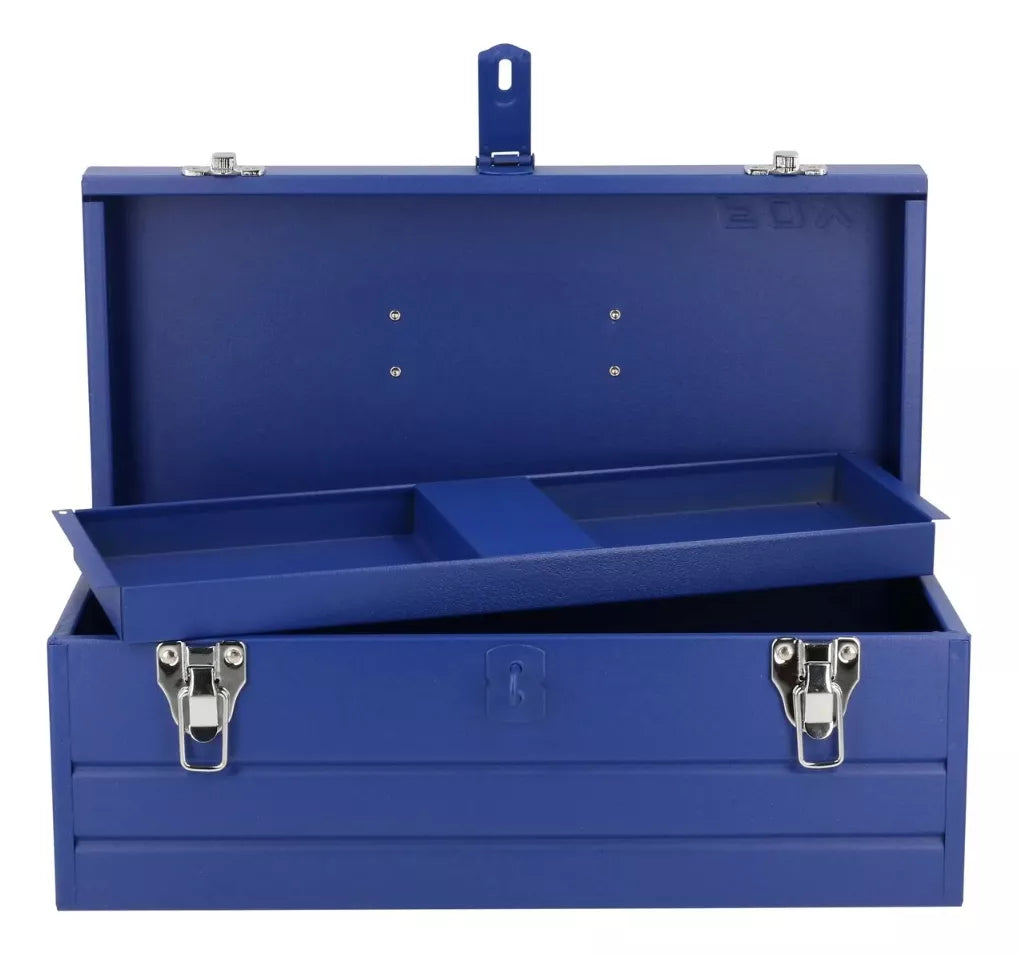 Caja Portaherramientas Metalica Foy Azul 16'' X 7'' X 6''