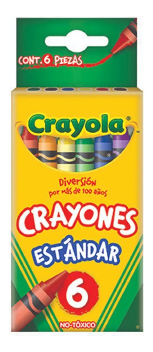 Crayones Crayola Estándar Estuche Con 6 Colores Diferentes - MarchanteMX