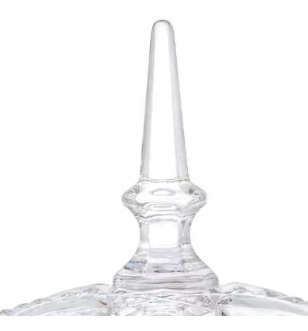 Bombonera Azucarera Dulcero Magestic Vidrio Cristal Labrado