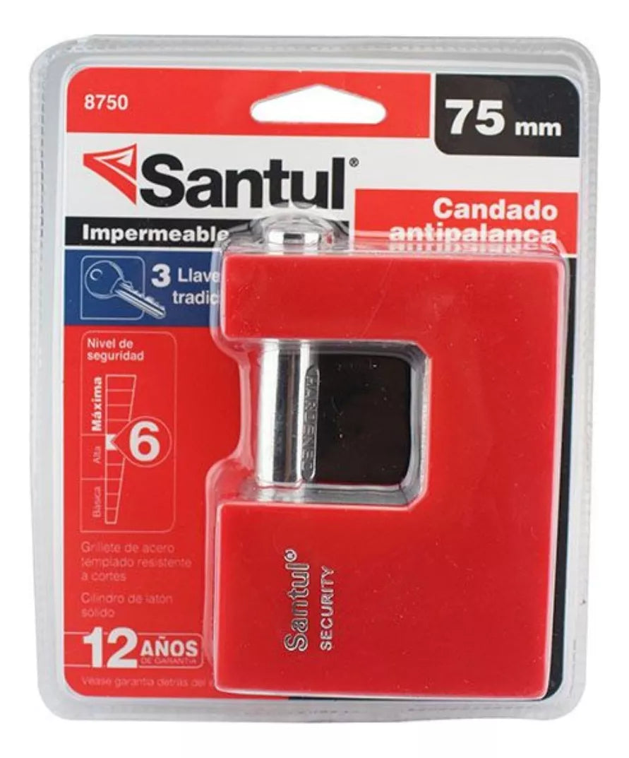 Candado Antipalanca Cuerpo Zamac 80mm Santul Seguridad 10