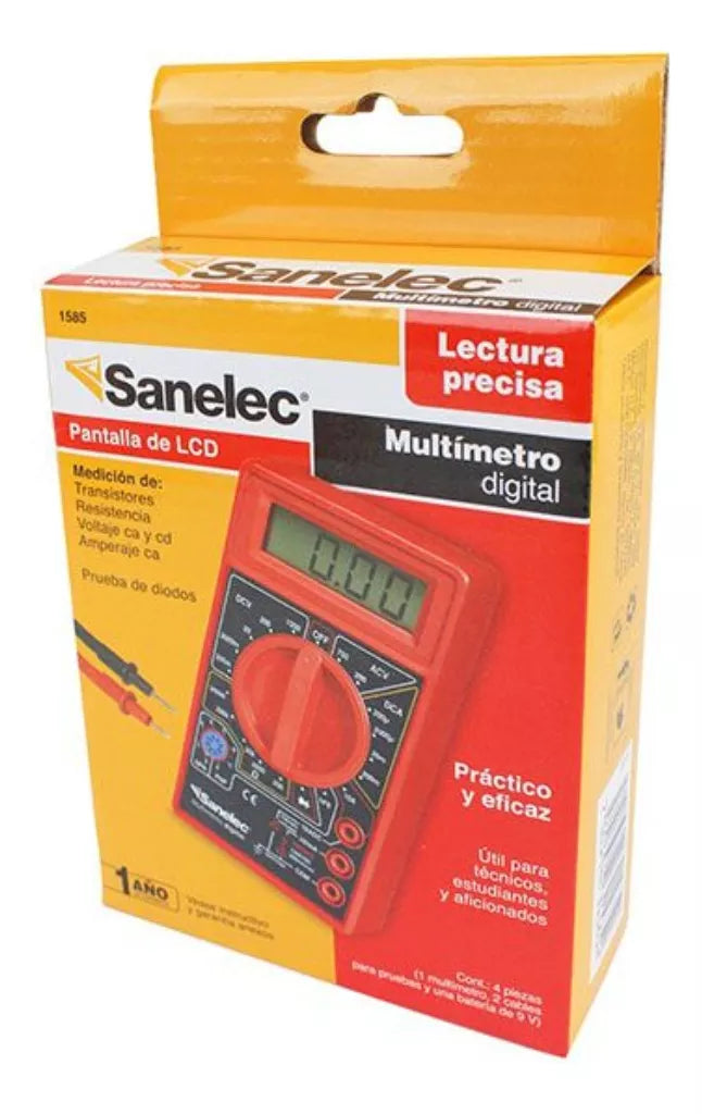 Multimetro digital Sanelec Dt-830b 250-750v Modelo 1585