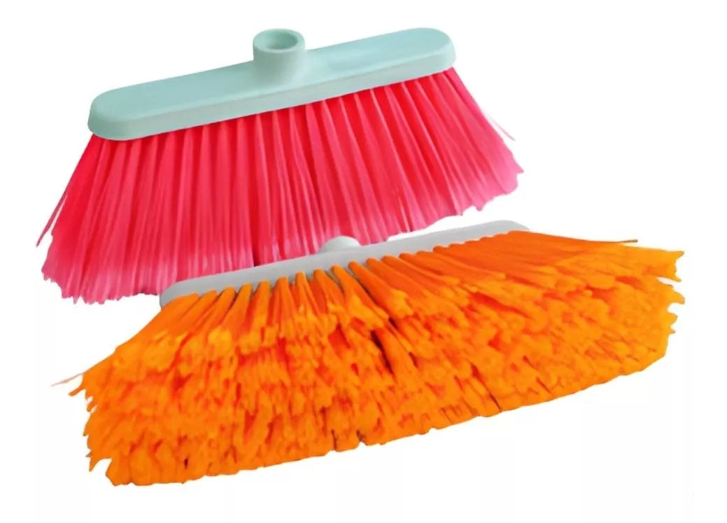 3 Pz Cabeza Escoba Perico Tipo Cepillo Vinilo Colores