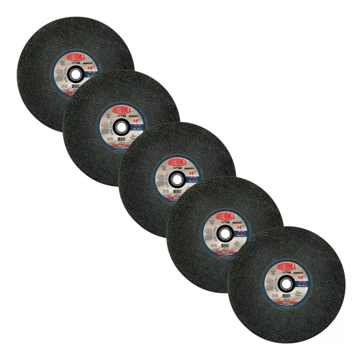 5pz Disco Abrasivo 768 Austromex Grano 30 14'' X 1/8'' Corte