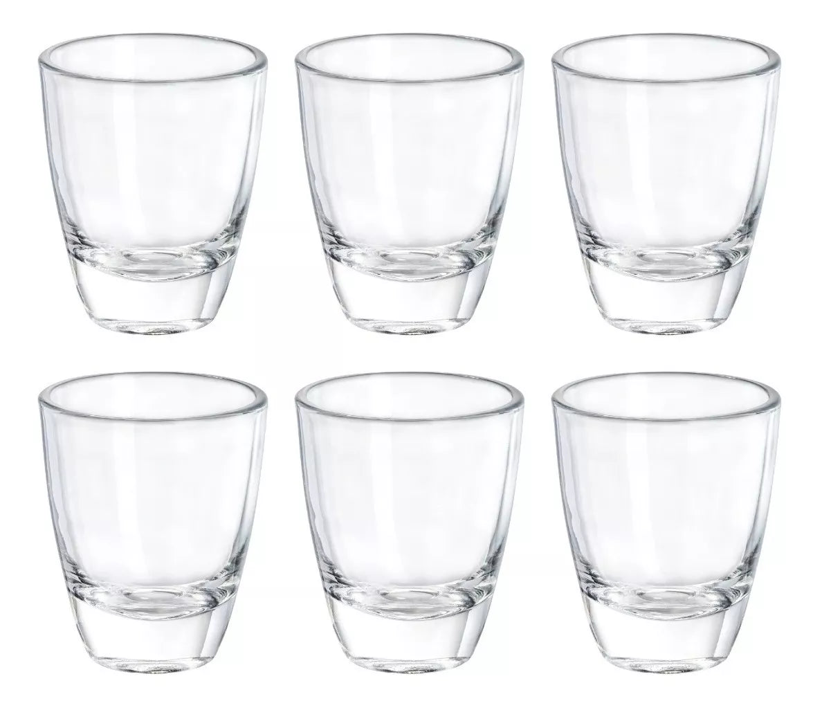 6 Pack Vaso Tequilero Shot Mezcal Vidrio Cristal Bala