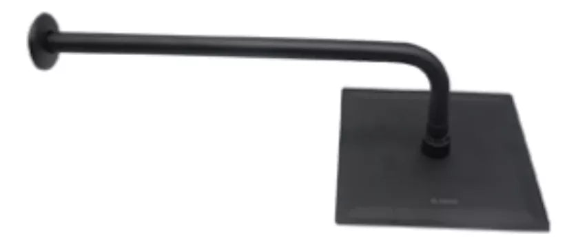 Regadera Cuadrada Tubo Meer Antisarro Negro Mate 8 Pul 15cm