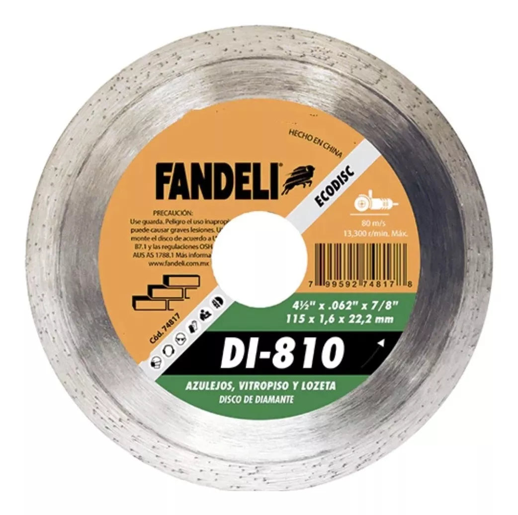 Disco Corte Diamante Loseta Marmol Continuo 4 1/1 Fandeli
