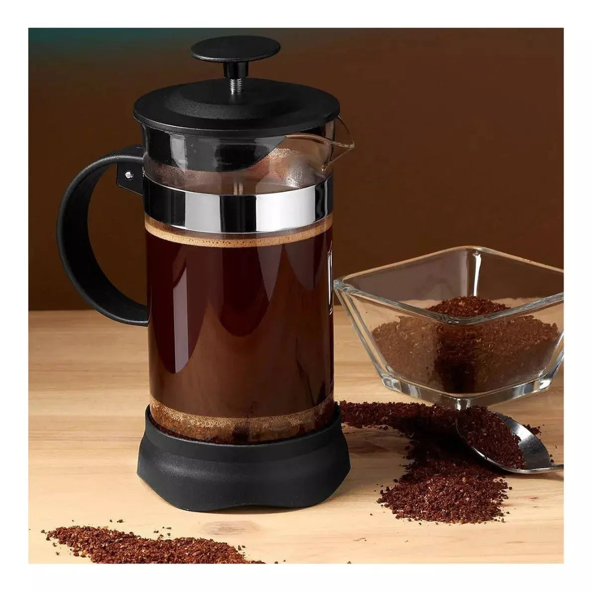 6 Pzs Cafetera Prensa Francesa 350ml Vidrio Embolo Cafe Te - Drink Lab - uso