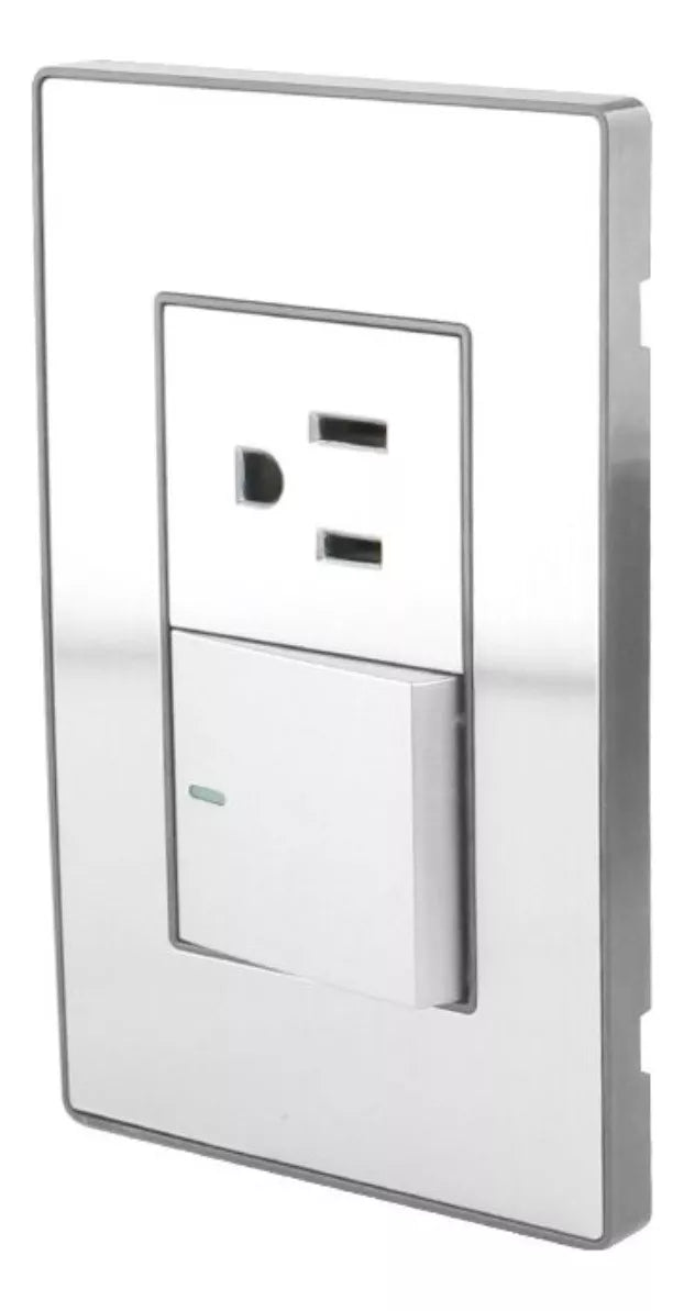 Placa Cordoba Apagador C/contacto Sanelec Inoxidable 4632