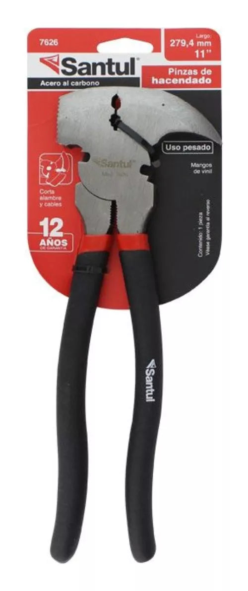 Pinza Profesional Hacendado Santul Acero Al Carbono Largo11