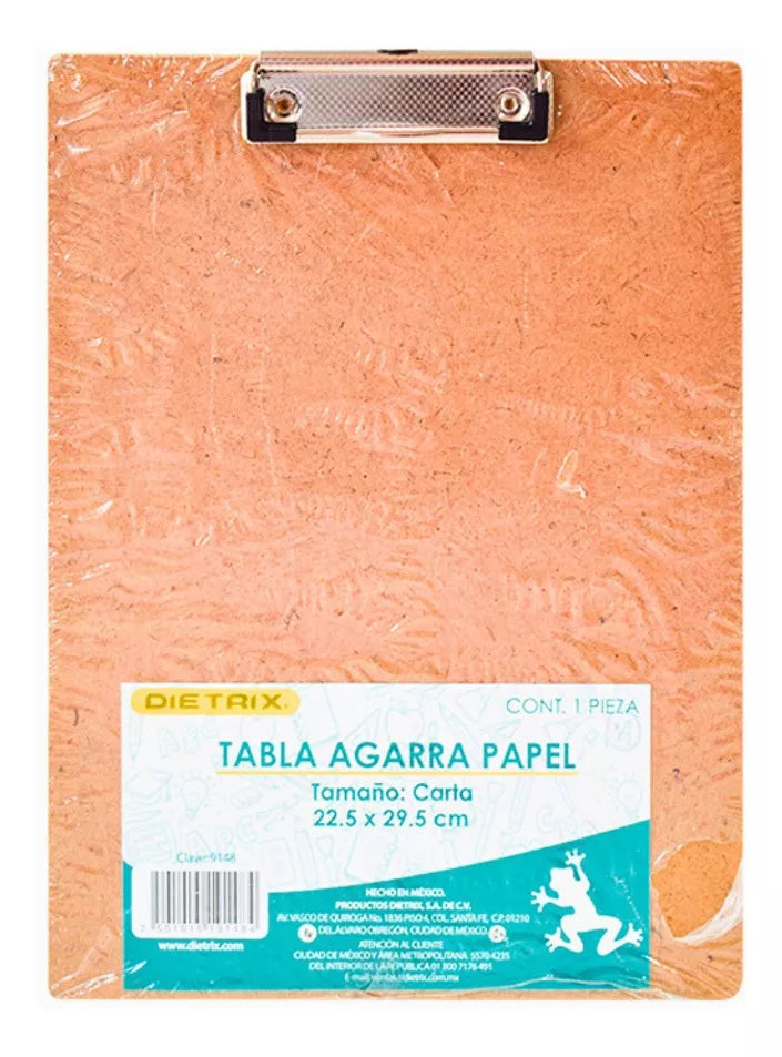 Tabla Agarra Papel Dietrix 9148 Tamaño Carta Madera