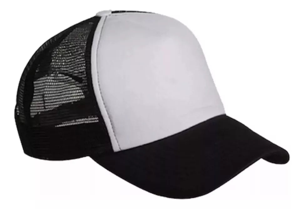 10 Pzas Gorra Sublimar Sublimacion Color Make Trucker Negro