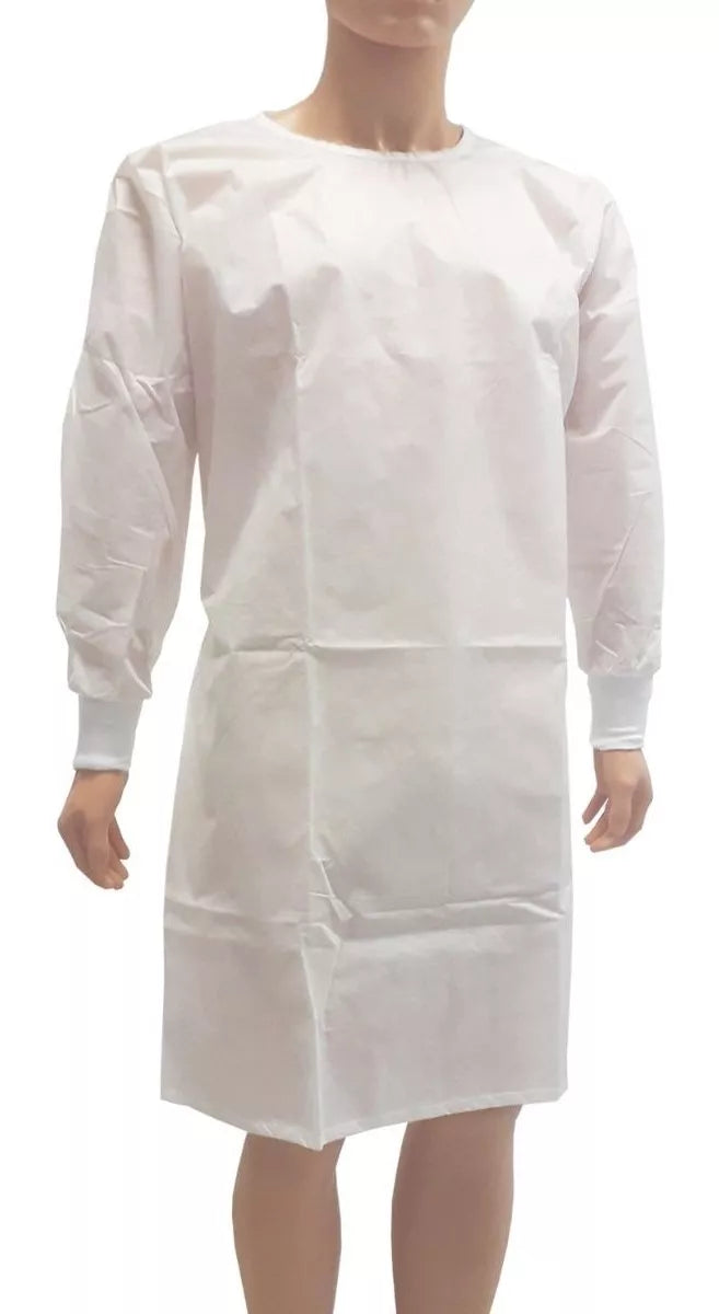 10pz Bata Quirúrgica Cirujano Desechable Esteril Puño Alyger