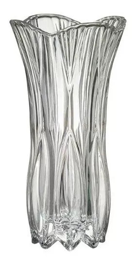 Florero Decorativo Cristal Vidrio Mediano Vintage Jazmin