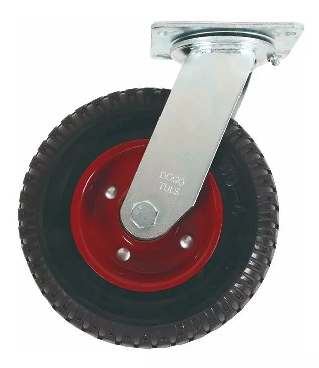 Rodaja De Hule Solido Giratoria Con Placa 8 Dogotuls 2 Pz