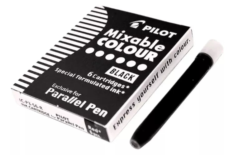 6 Cartuchos Tinta Repuesto Parallel Pen Pilot Color Negro