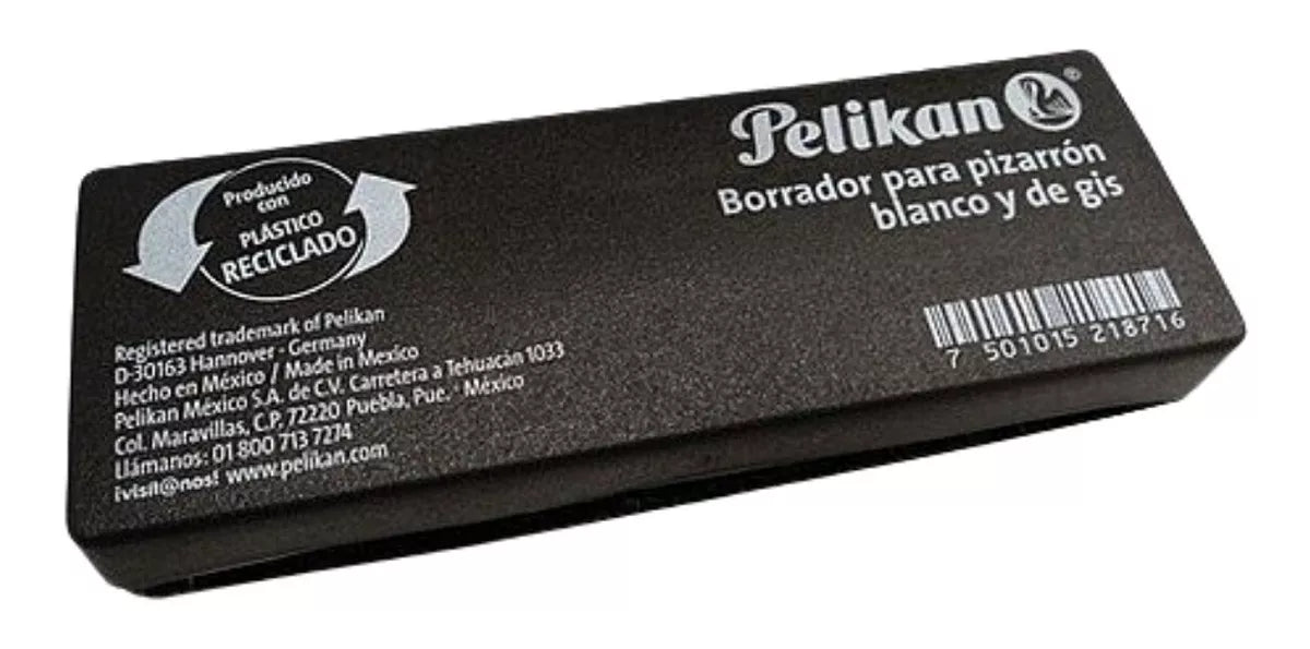 Borrador Plástico Reciclado Pizarrón Blanco Gis Pelikan