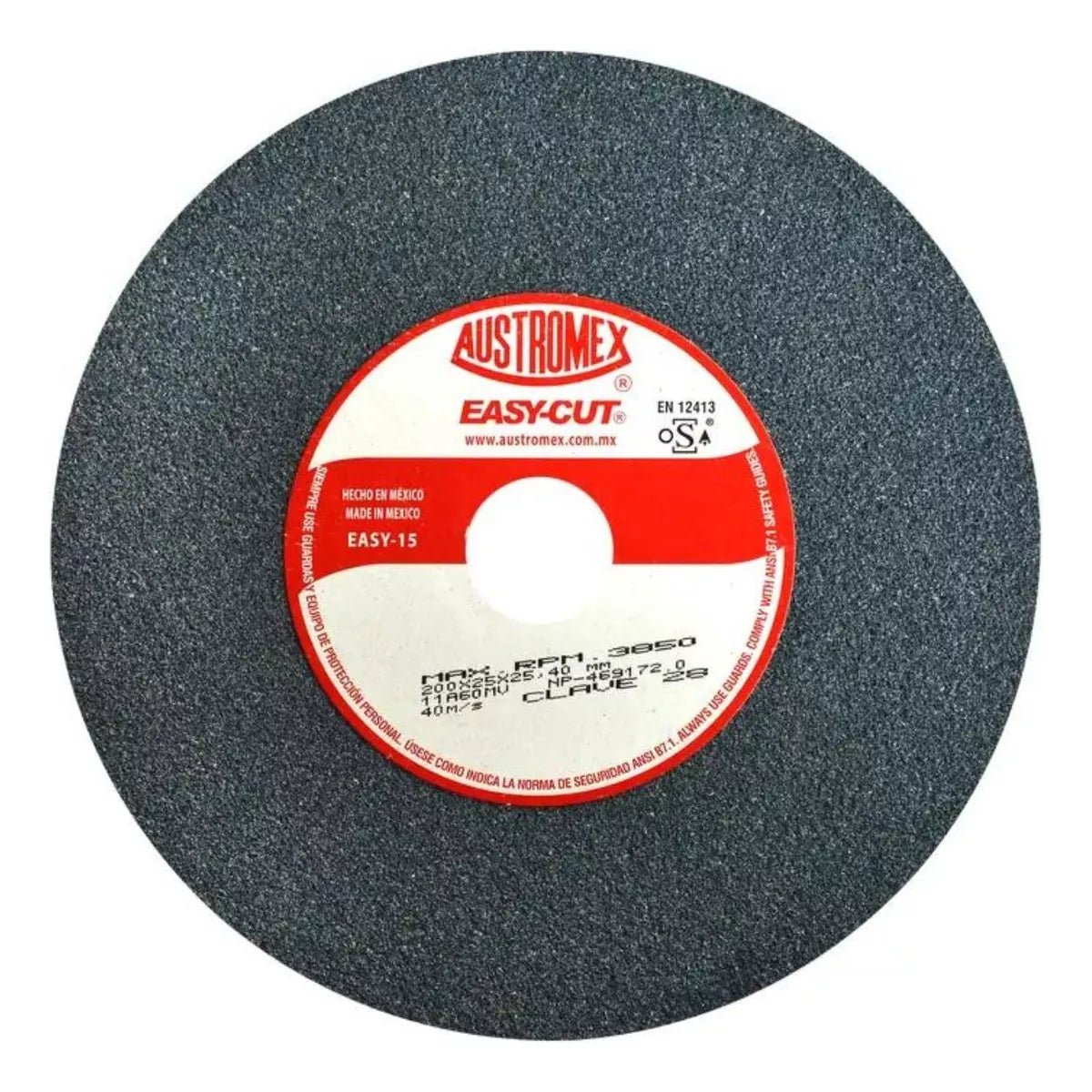 Rueda Abrasiva 28 Austromex Grano 60 8'' Esmerilar Afilar