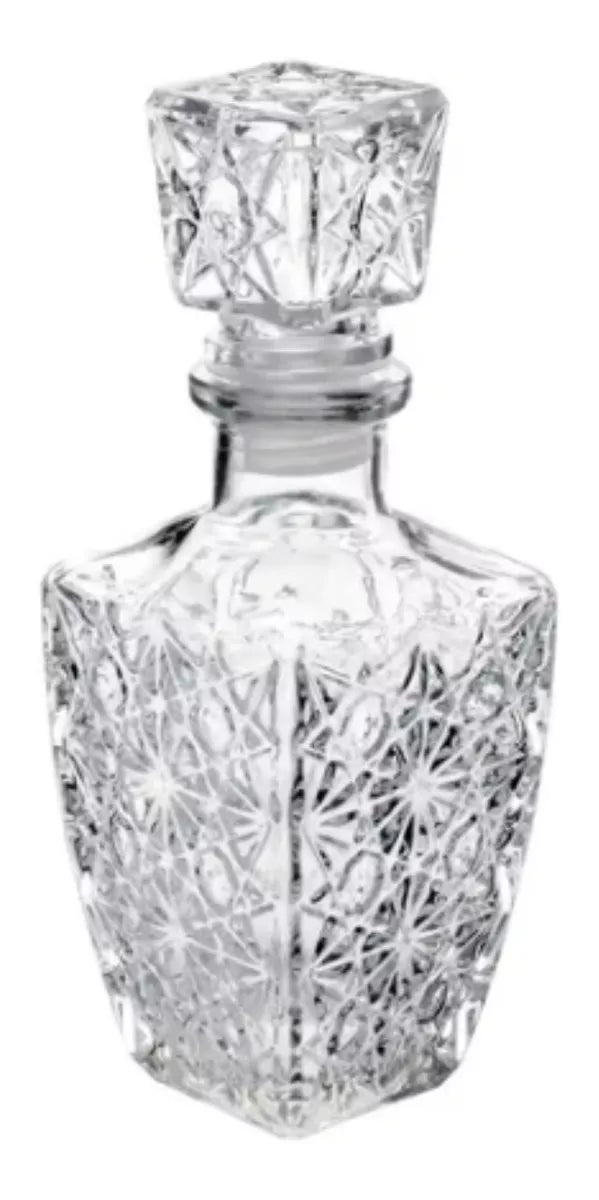Set 2 Licoreras Vidrio Cristal Diamante Vidrio Resistente 1L