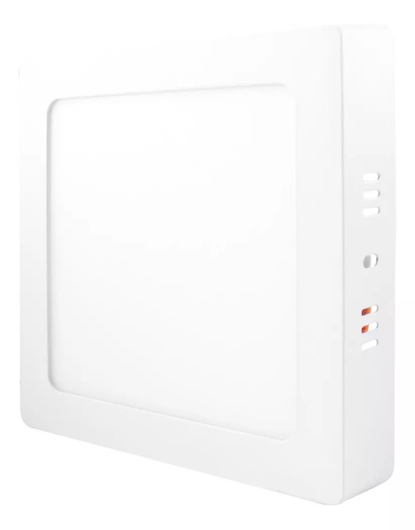 Lámpara Cuadrada Sobrepone 12w Luz Fría Sanelec Color Blanco