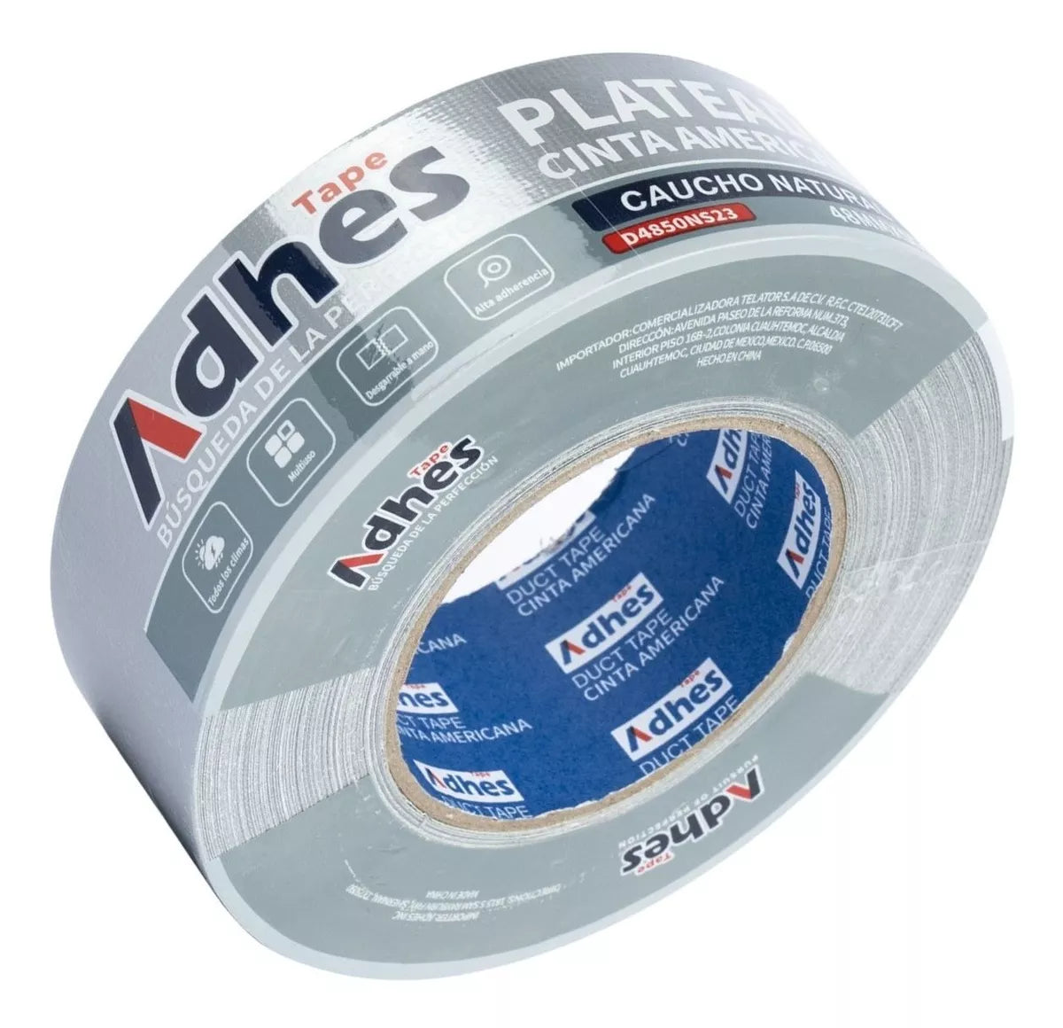 Cinta Americana Adhesiva Adhes Plata 50m Espesor 230