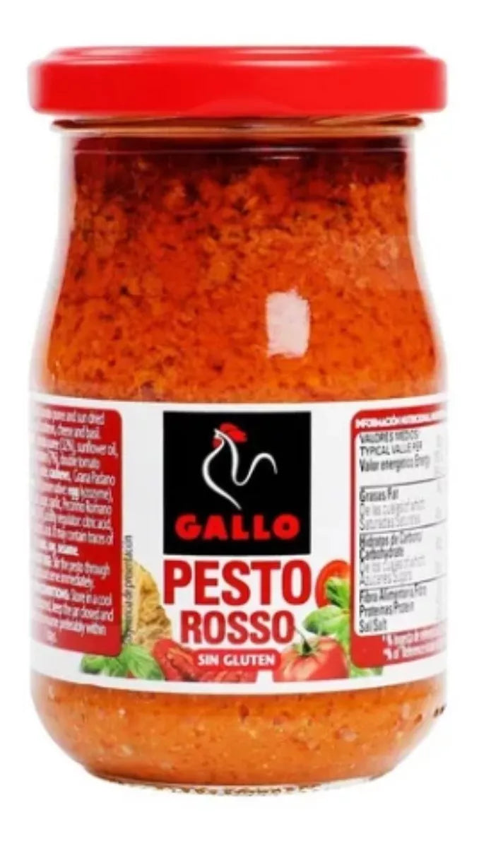 Salsa Pesto Rojo Rosso Gourmet Gallo Pasta 190gr