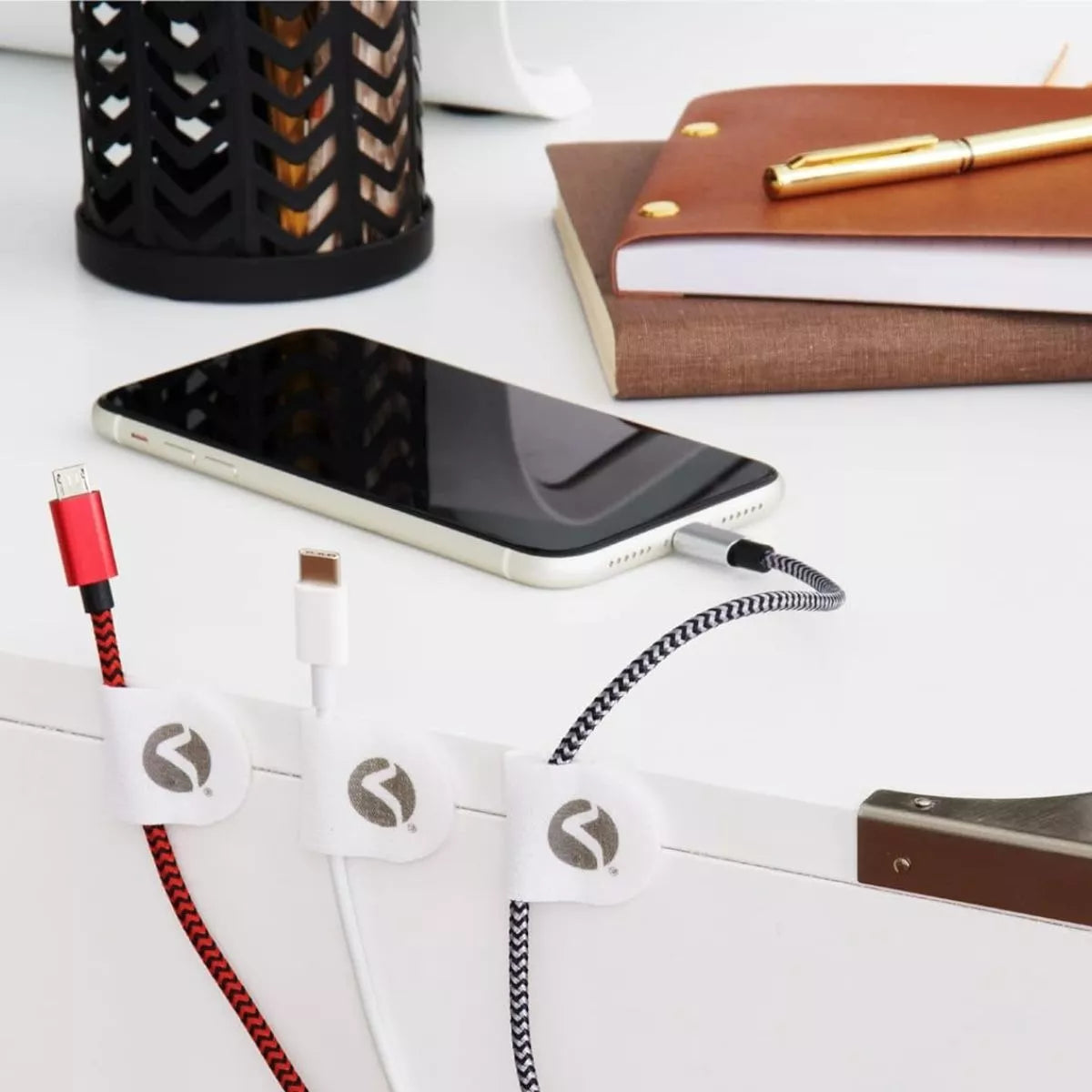 5 Tiras Soportes Cables Velcro® Cord Keepers