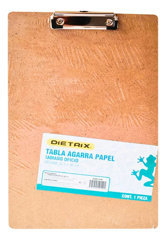 Tabla Agarra Papel Dietrix 9149 Tamaño Oficio Madera